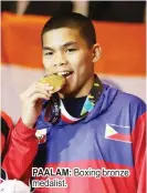  ??  ?? PAALAM: Boxing bronze medalist.