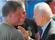  ?? MANDEL NGAN/GETTY-AFP ?? President Joe Biden speaks with attendees after addressing the Milwaukee Area Labor Council’s annual Laborfest on Monday in Milwaukee.