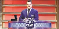  ?? JARED C. TILTON/GETTY IMAGES ?? Tony Stewart, shown at the January 2020 NASCAR Hall of Fame induction ceremony, is enjoying his relationsh­ip with drag racer Leah Pruett while doing work in many facets of racing.