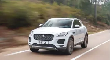  ??  ?? The Jaguar E-Pace compact SUV is available with 247 and 296 bhp engines. — Newspress hotos