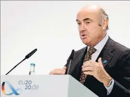  ?? ODD ANDERSEN / AFP ?? Luis de Guindos, vicepresid­ent del BCE