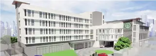  ??  ?? ARTIST’S RENDERING of the soon-to-open Benilde’s Sports-Dorm Building in Pasay City.