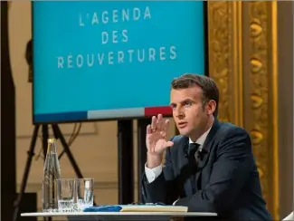  ?? (Photo Thierry Lindauer/centre-france La Montagne) ?? Le chef de l’etat a reçu la presse quotidienn­e régionale mercredi soir à l’élysée.