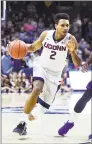  ?? Associated Press file photo ?? The mission for UConn’s Jalen Adams in his senior year is to help the Huskies get back to the NCAA tournament.