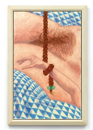  ?? ?? Barrette, 1988, oil on canvas, 152 × 102 × 6 cm (framed). © the estate of the artist. Courtesy Sadie Coles  , London