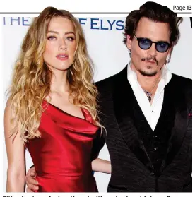  ??  ?? Bitter bust-up: Amber Heard with ex-husband Johnny Depp