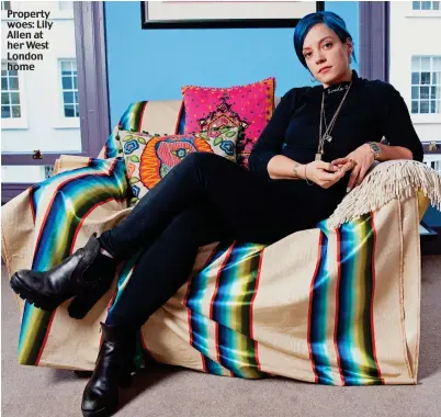  ??  ?? Property woes: Lily Allen at her West London home