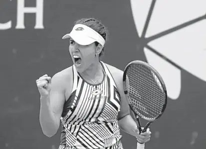  ?? Foto I Cortesía de Colsanitas I LA PATRIA ?? María Camila Osorio le dio ayer a Colombia el título de la Copa Colsanitas, torneo WTA, que se disputó en Bogotá.