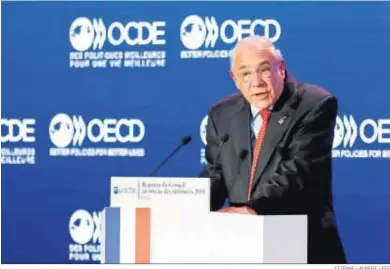  ?? ETIENNE LAURENT / EFE ?? El presidente de la OCDE, el mexicano Ángel Gurría.