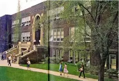  ??  ?? The old high school from the 1965 Dormont yearbook.