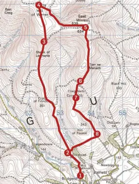  ?? ?? ROUND ROUTE: The walk features two trig pillars along its twists and turns.