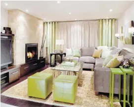  ?? FAVORITE DESIGN CHALLENGE/CANDACE OLSON ?? Green is a vivid addition to this soothing retreat.
