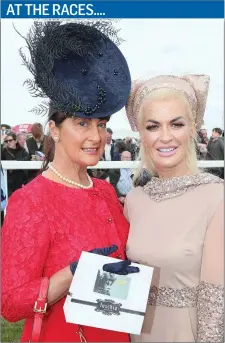  ??  ?? Veronica Walsh from Bettystown and Colette McDonough from Ashbourne at the Laytown Races.