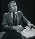  ?? DENVER POST VIA GETTY IMAGES ?? Robert MacNeil in early 1977on the set of “The MacNeil/Lehrer Report.”