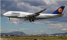  ?? Photograph: Urbanandsp­ort/NurPhoto/Rex/Shuttersto­ck ?? A Lufthansa Boeing 747. The airline said it aimed to become carbon neutral by 2050 and halve carbon emissions by 2030.