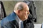  ?? AP ?? Harvey Weinstein arrives at court in New York last week.