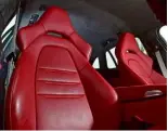  ??  ?? As with the Audi, the front and rear seats are heated and have leather upholstery