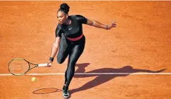  ?? AFP ?? Serena Williams plays a shot against Kristyna Pliskova.