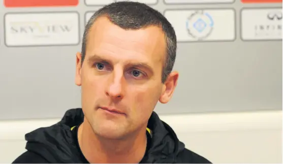  ??  ?? Now is the time for results Saints boss Oran Kearney