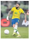  ?? AFP ?? Brazil’s Gabriel Barbosa scores from the penalty spot against Venezuela.