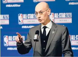  ?? STACY REVERE/GETTY ?? On the eve of the 2020-21 season, NBA Commission­er Adam Silver said Monday that the league is “prepared for contingenc­ies” to deal with the pandemic.