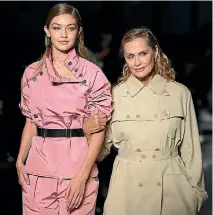  ?? PHOTOS: FAIRFAX NZ; GETTY IMAGES ?? From left: Wellington actress Dame Kate Harcourt is still strutting the stage aged 90; top model Gigi Hadid, in pink, and actress Lauren Hutton share the catwalk in Milan.