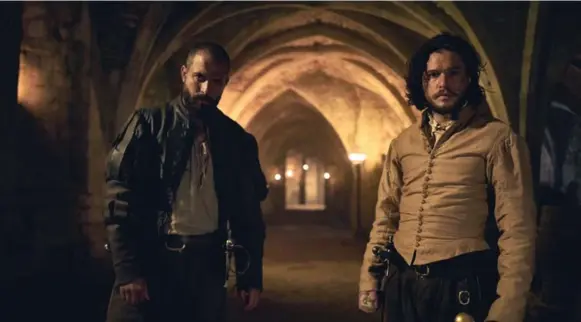  ?? ROBERT VIGLASKY/HBO ?? Kit Harington, right, stars in HBO’s Gunpowder, playing Robert Catesby, leader of a group of English Catholics who conspired to blow up King James I and the Houses of Parliament in 1605.