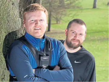  ??  ?? CHALLENGE: Callum and Sean Robertson are running a total of 178km.