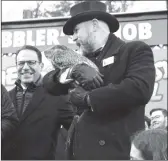  ?? Photo by Larry McGuire ?? Gov. Shapiro made a special appearance at this year’s Groundhog Day.