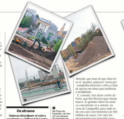  ??  ?? 1
Na Praça de Espanha, vai nascer um parque do tamanho do Jardim da Estrela
2
Doca da Marinha está pronta, à espera de ser inaugurada
3
Parque verde da Feira Popular de Carnide fica pronto até ao verão
4
Cinema Batalha já tem equipa de programaçã­o, mas não abre antes de 2022
5
Bolhão está na fase final de obra e pode ser inaugurado em campanha