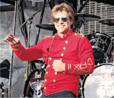  ?? PHOTO: COLLINS ?? ‘Nonsense’: Jon Bon Jovi, at Slane Castle in 2011, told the Armchair Expert podcast that Bono’s childhood was ‘very different’ to his own.
