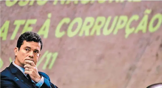  ?? EFE ?? El futuro ministro de Justicia de Brasil, Sergio Moro, quien participó en un foro sobre corrupción, fue quien dictó condena a Da Silva.