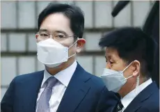  ?? (Kim Hong-Ji/Reuters) ?? SAMSUNG GROUP heir Jay Y. Lee arrives for a court hearing in Seoul yesterday.