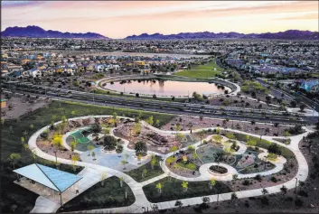  ?? Cadence ?? Cadence include the nearly 50-acre Central Park, which offers a variety of features. The Henderson master-planned community ranked No. 6 in the country in 2023 sales.