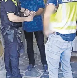  ?? POLICÍA NACIONAL ?? Imagen de la detención del acusado.