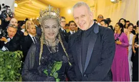  ?? ANGELA WEISS/AFP ?? Em 2018.
Madonna e Gaultier no Met de Nova York