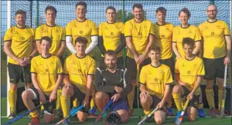  ??  ?? Marden men’s 2nds in their new kit. They marked their first outing at the club’s new ground with victory over Gravesham & Wellcome