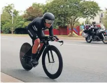  ?? Photo: GETTY IMAGES ?? Linda Villumsen on her way to victory in the world championsh­ip time trial on her all black bike.