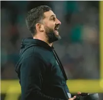  ?? MATT SLOCUM/AP ?? Eagles coach Nick Sirianni was self-critical of his unusual animation on the sideline in Monday’s win over the New York Giants.