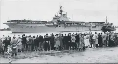  ?? ?? ‘REPRIEVE’
HMS Bulwark waved off on 7 July 1956