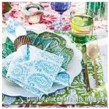  ??  ?? Quilted placemats with fringing