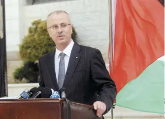  ??  ?? Palestinia­n Prime Minister Rami Hamdallah