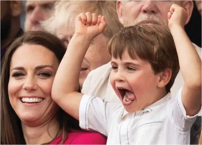  ?? ?? Family fun: Infectious joy from a happy, loved little boy and his beaming and rightly proud mum
