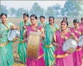  ?? HT FILE/AP DUBE ?? The allwoman band performs at Dhibra in Patna.