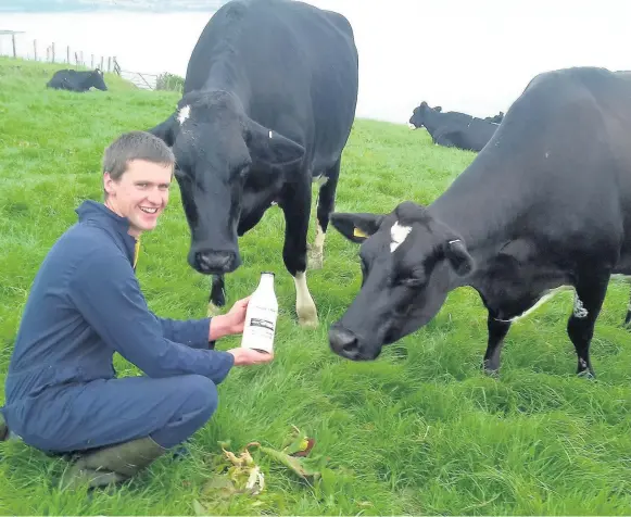  ??  ?? . Right, raw milk producer Carwyn Jones of Penlan y Môr