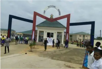  ??  ?? Front view of the newly inaugurate­d Ijaw National Academy