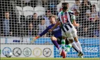  ?? ?? Keanu Baccus fires home the opening goal for St Mirren