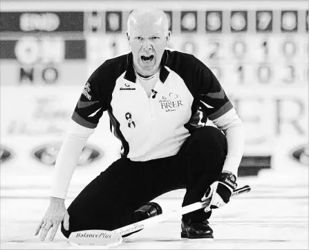  ?? CANADIAN PRESS FILE PHOTO ?? Veteran skip Glenn Howard is bucking a curling trend by planning just one season at a time. But he won’t rule out a run at the 2022 Beijing Olympics.