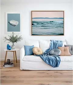  ??  ?? Artwork from Urban Road is a great addition for lounge rooms on a budget.