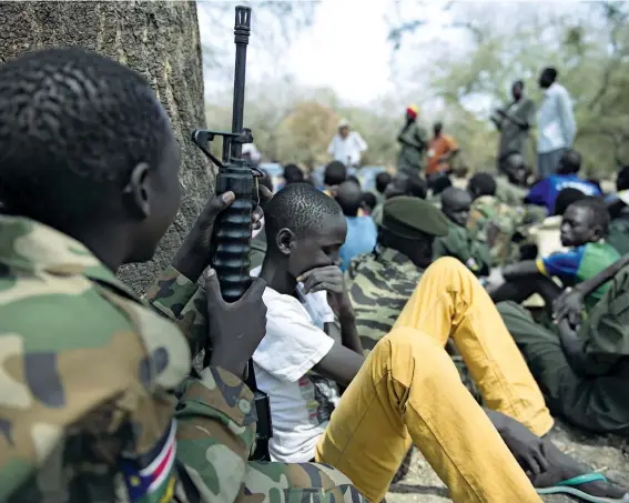  ??  ?? LOST GENERATION: As the Trump administra­tion hashes out its policy on South Sudan, some fear the country’s child soldiers are running out of time.